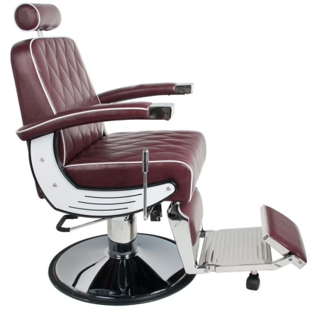 Gabbiano fotel barberski Imperial bordowy - 2