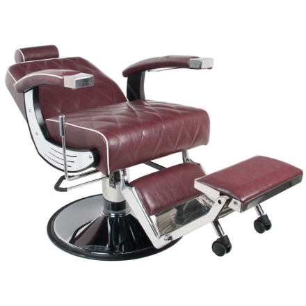 Gabbiano fotel barberski Imperial bordowy - 4