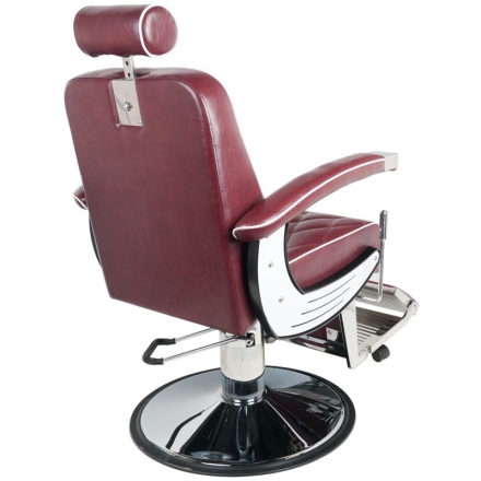 Gabbiano fotel barberski Imperial bordowy - 5